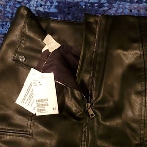 Black pleather skirt